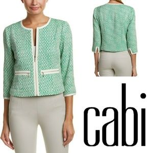 Cabi Clover Green Tweed Blazer Jacket